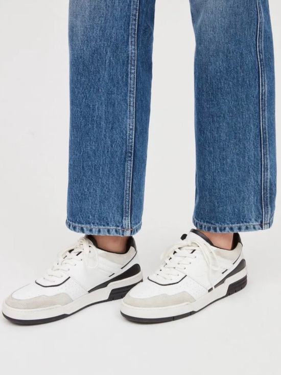 Claudie Pierlot Shoes - Women's White & Green Low-Top Casual Sneakers